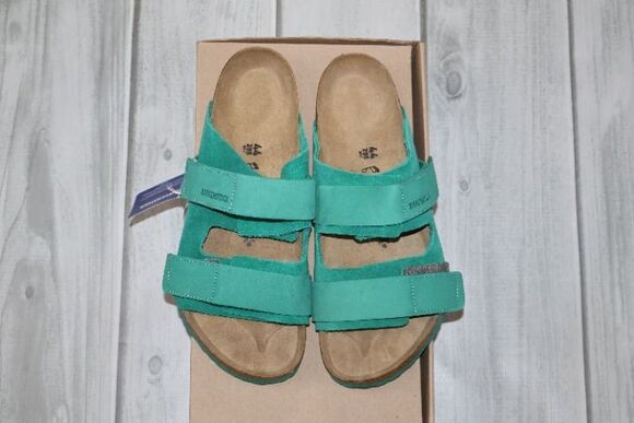 NEW Birkenstock Uji Nubuck-Suede Leather Sandals Digital Green 44EU Medium main image 4